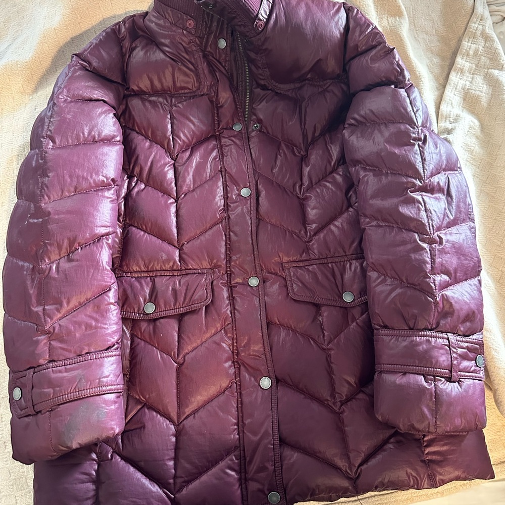 Lands' End Women's Deep Burgundy Puffer Jacket